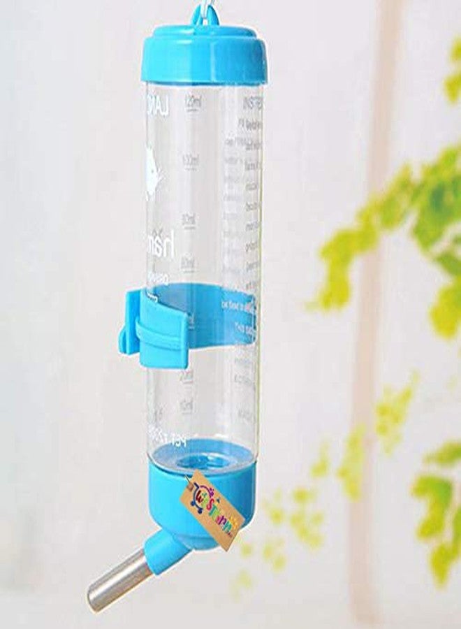 Western Era Cage Hanging Water Bottle, Dispenser Feeder, No Drip, Leak Proof, Fit for Hamster, Guinea Pig, Rabbit, Dog (Blue) - Image 1